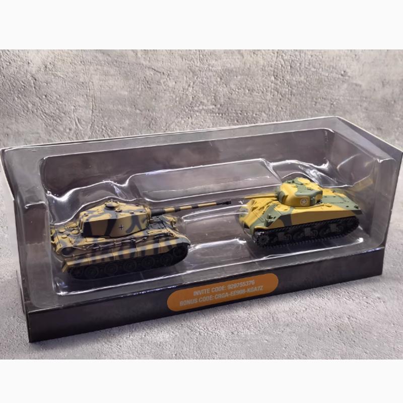CORGI 1:87 Scale Tank Duel Leopard T34 Simulation Alloy Toy Model Scene with Ornament Classic Collection