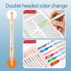12-Color Double-Ended Fluorescent Pen Set - Color-Changing Highlight & Art Markers for Students