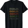Love Heart Merlin Tee Grunge_Vintage Style Black Merlin T-Shirt