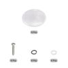 PATIKIL Guitar Tuning Peg Button Machine Heads, Oval and Concave Acrylic Buttons, White, for Electric, Folk, and Acoustic Guitars, with 6 Screws and 1