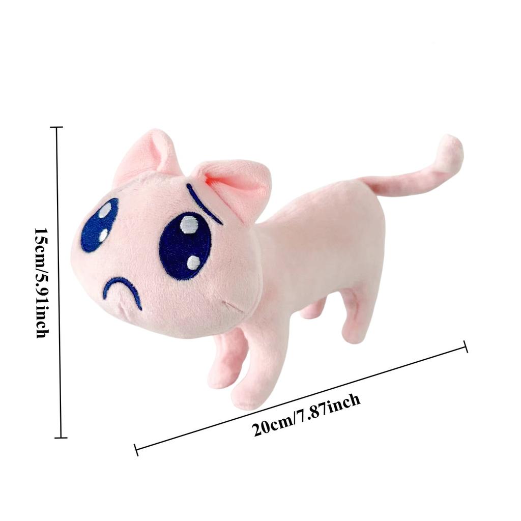 TreasuringU 20cm Rosa Katze Plüschtiere Kawaii Cartoon Katze Stoffpuppen Niedliche Unglückliche Katze Plüschtier Spielzeug Geburtstagsgeschenke