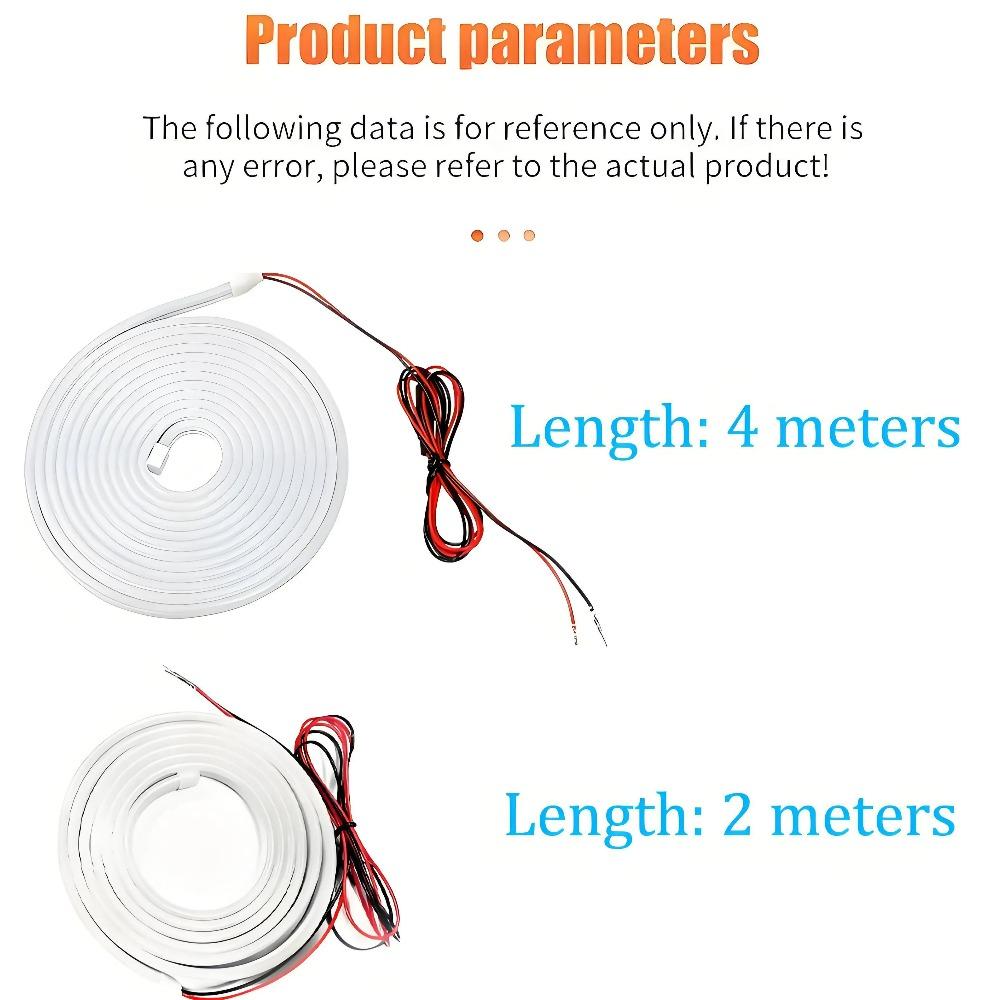 New Car Trunk LED Strip Lights Trunk Lighting Interior Decoration DIY Ambient Light Strips Tailgate Light Strip Auto Accessories
