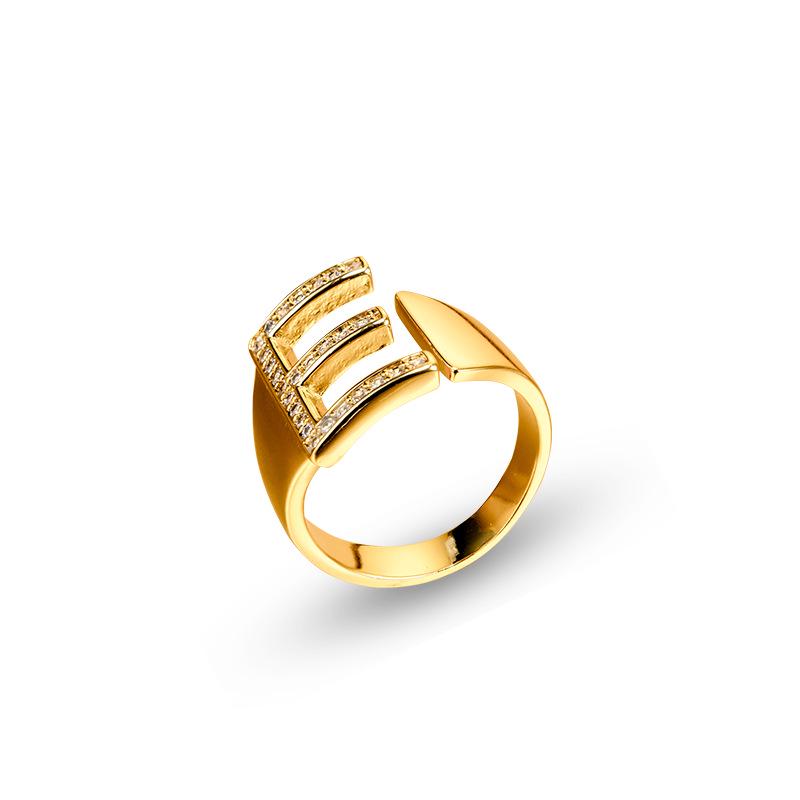 26 English Alphabet Adjustable Women's Fashion Rings