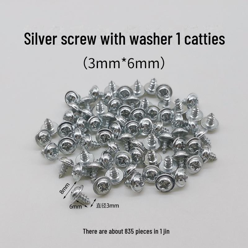 Gold and Silver Self-tapping Screw Kit with Washers, Assorted Models, 500g.