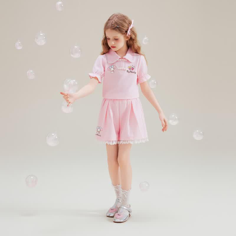 Hello Kitty Girls' New Chinese Style Two-Piece Summer Set