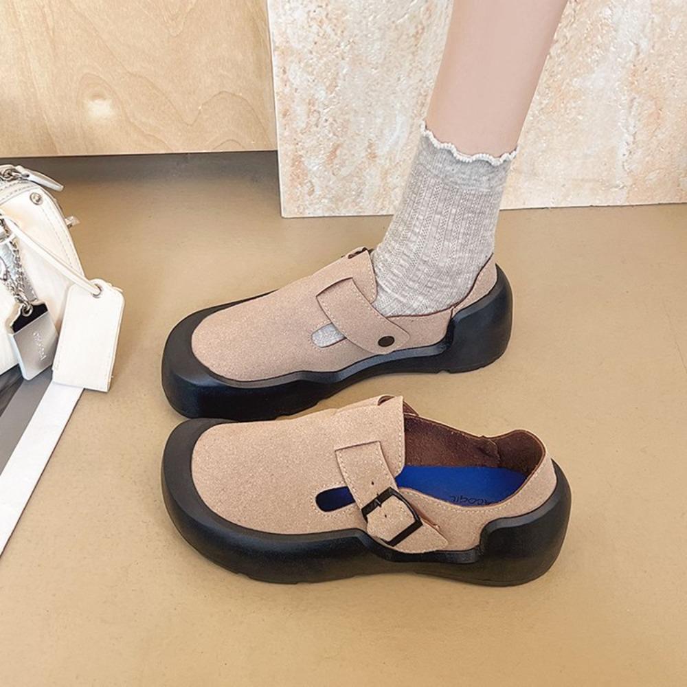 Fashion Flat Shoes Women Casual Shoes Thick Bottom Sneaker Designer Casual Sneaker Men's 2025 Summer Brand Running Buckle Shoes