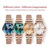 Luxury Brand Diamond Quartz Women's Watch Fashion Elegant Rose Gold Waterproof Women's Bracelet