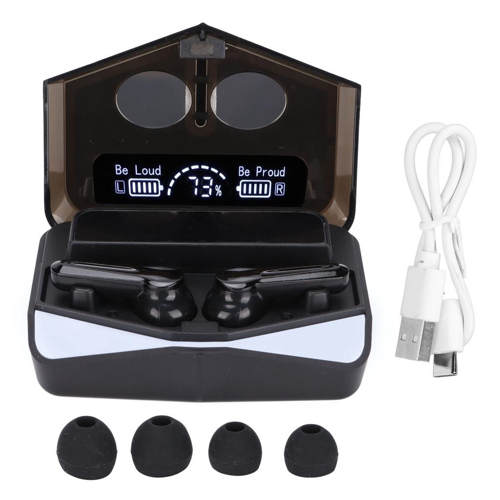 Wireless Gaming Earbuds Bluetooth 5.1 Stereo Earphone LED Battery Display Touch Headphones with Microphone