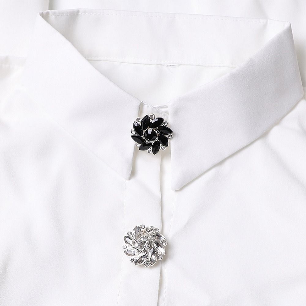 1PC DIY Sewing Pearl Flower Button Covers Alloy Golden Base Shirt Button Clip Detachable Clip-On Handwoven
