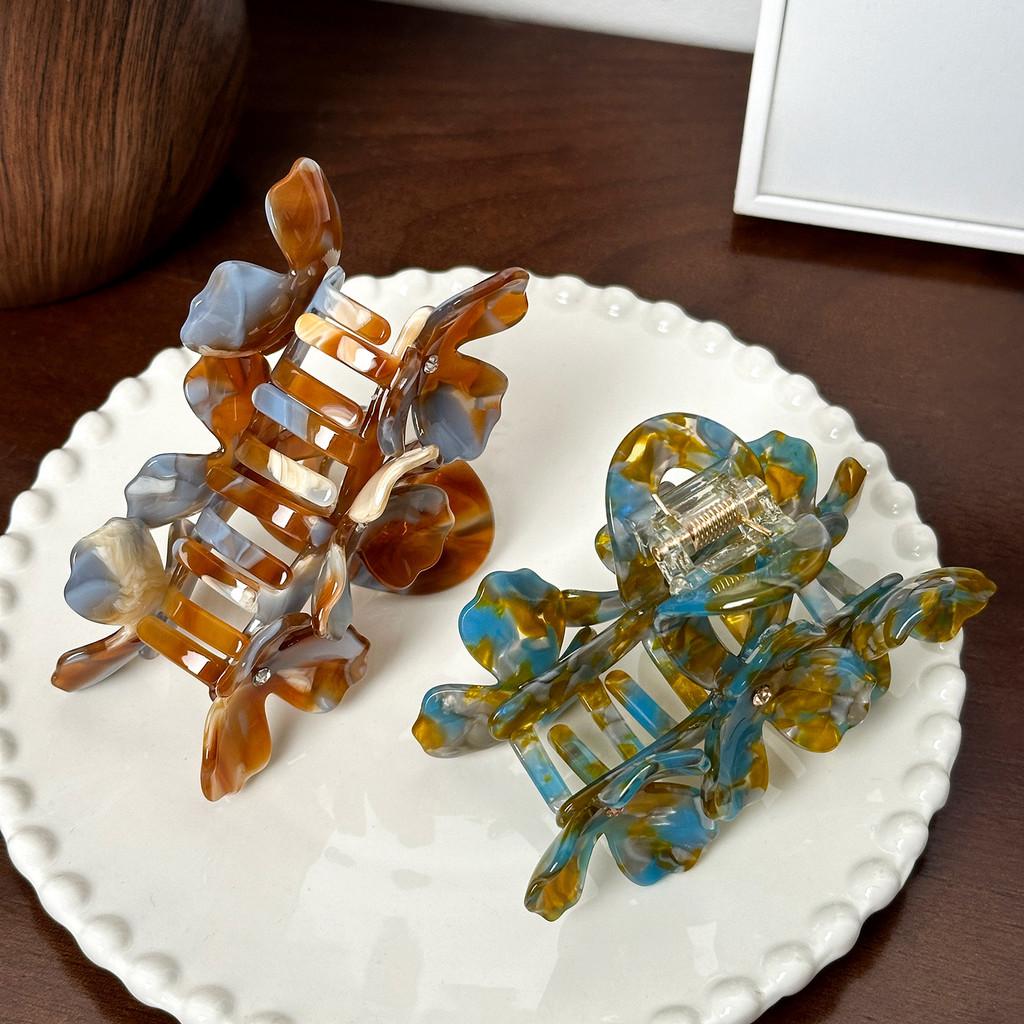 Gorgeous Dorrie Acetate Large Hair Claw Clip With Elegant Rhinestone Accents For Women