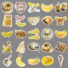 50pcs Creative Banana Style Stickers for Notebook, Earphones, Suitcases, and Desktops