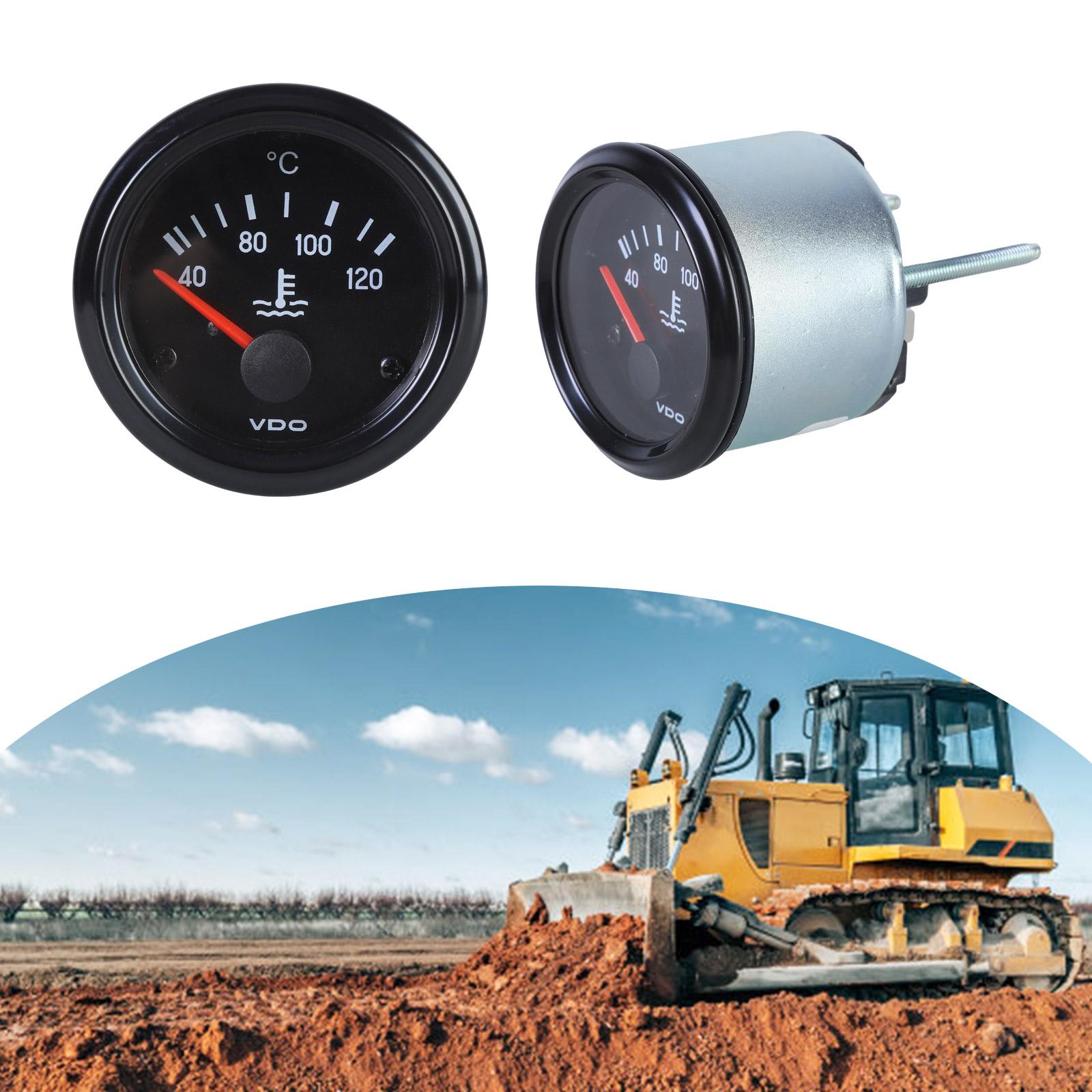 

12V/24V Diesel Generator Water Temperature Gauge 40-120℃ Water Temp Thermometer Meter Car Temperature Gauge Enduring 24V