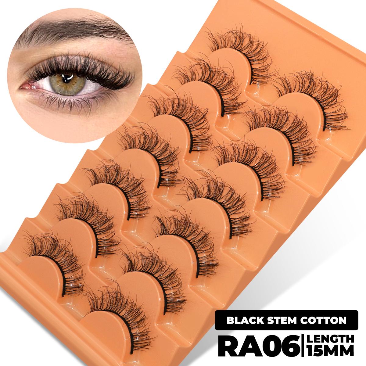 

Пушистые ресницы 5/10 пар натуральных накладных ресниц, длинные макияжные многоразовые 3D завитые ресницы, наращивание ресниц для красоты