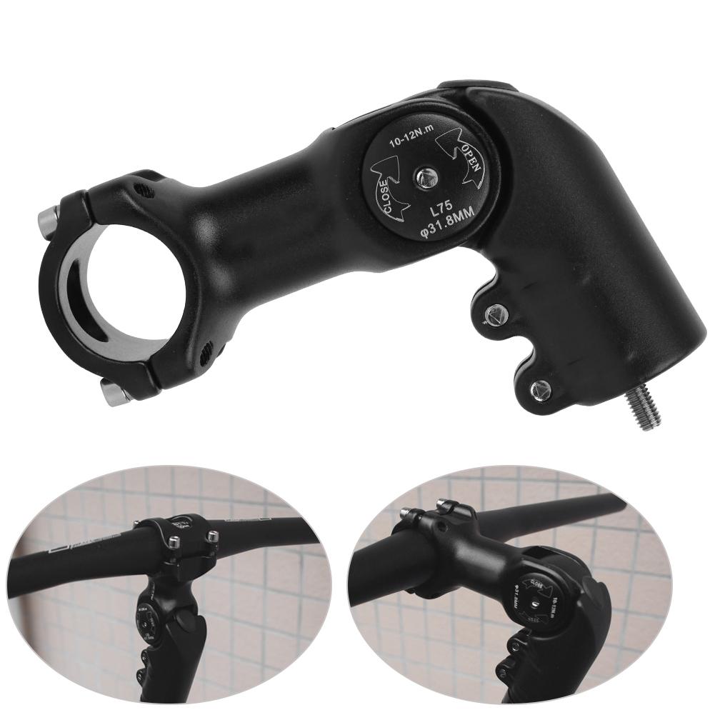 6061 T6 Aluminium Alloy Black Adjustable Angle Mountain Bike Stem Extender Modified Bicycle Adapter