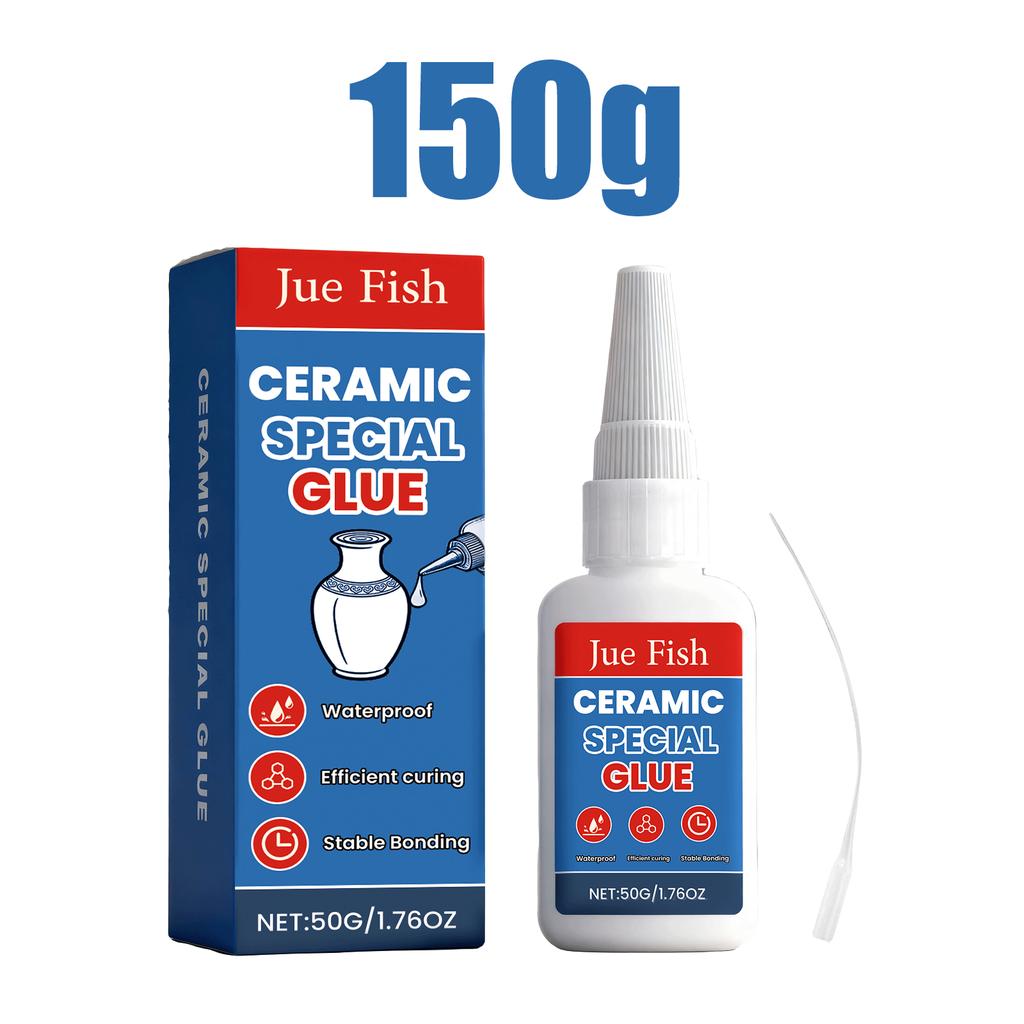 Ceramic Glue Liquid Adhesive Strong Porcelain Repair Pottery Fix Waterproof Bond for Vase Mug DIY Craft with Dropper 50g