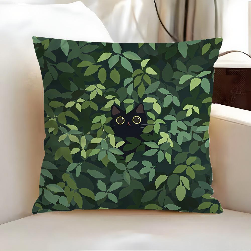 Cute Cat Cushion Cover Printed Decorative Cushion Dakimakura Cover 45x45 50x50 For Home Room Sofa Pillowcase