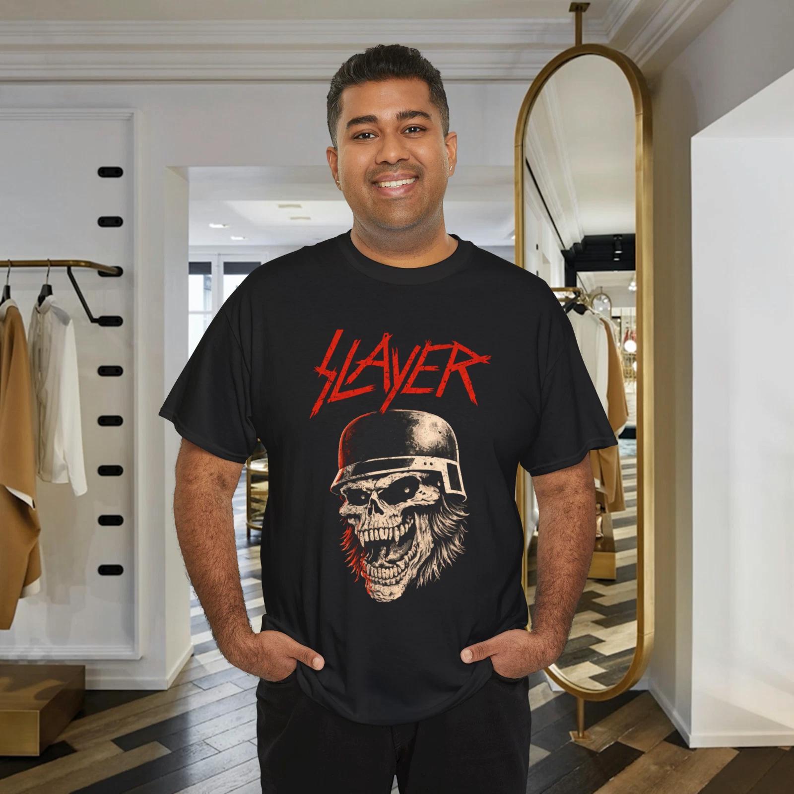 Slayer skull With helmet black cotton L