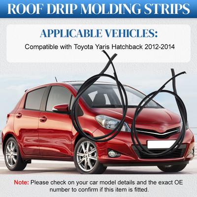 75551-52200 75552-52180 Roof Strip Trim for Toyota Yaris Hatchback 2012-2014 Car Accessories