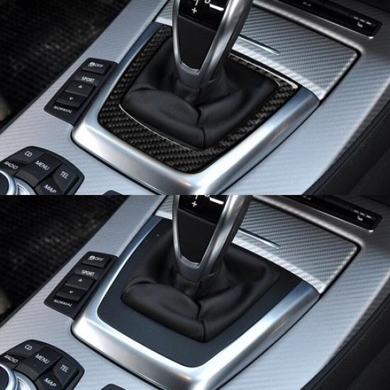 Carbon Fiber Car Center Gear Shift Panel Frame Cover For BMW Z4 E89 2009-2016