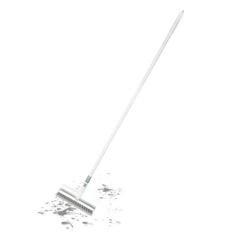 Floor Scrub Brush Double Sided Versatile Floor Scrubber Brush V-Shaped Shower Scrubber With Long Handle Heavy-Duty Shower france
