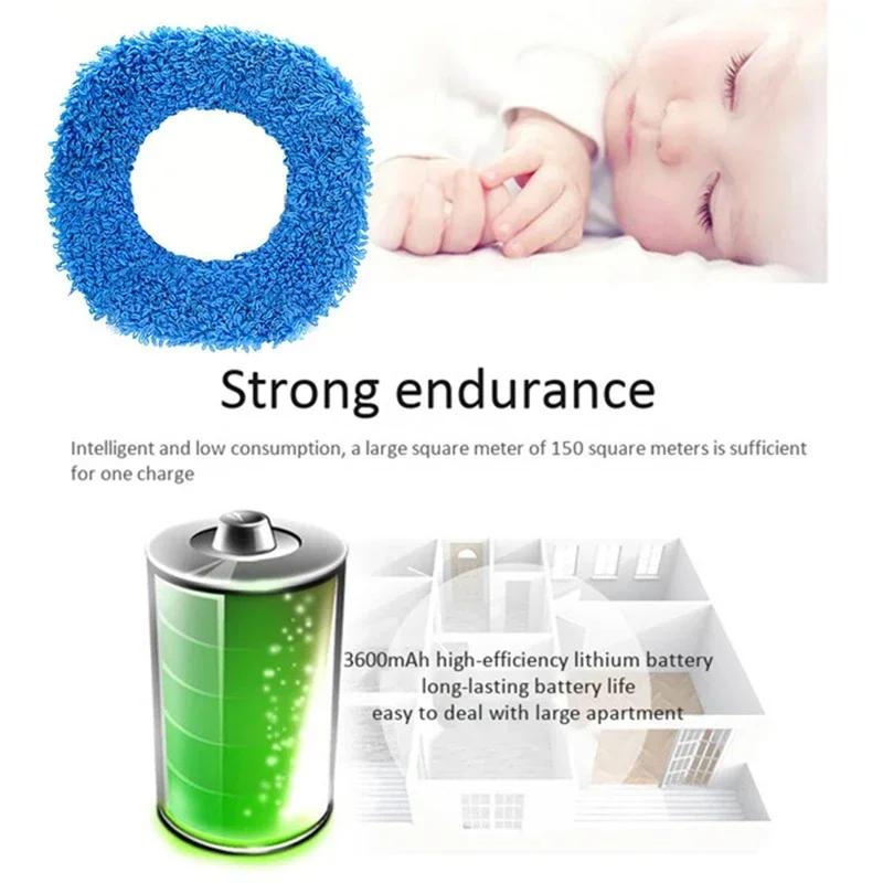 Smart Mopping Robot, Auto - Rotating Wet & Dry Mop, Hidden Handle & Low - Noise, Home/Pet/Lazy Cleaning Helper Electric Mop