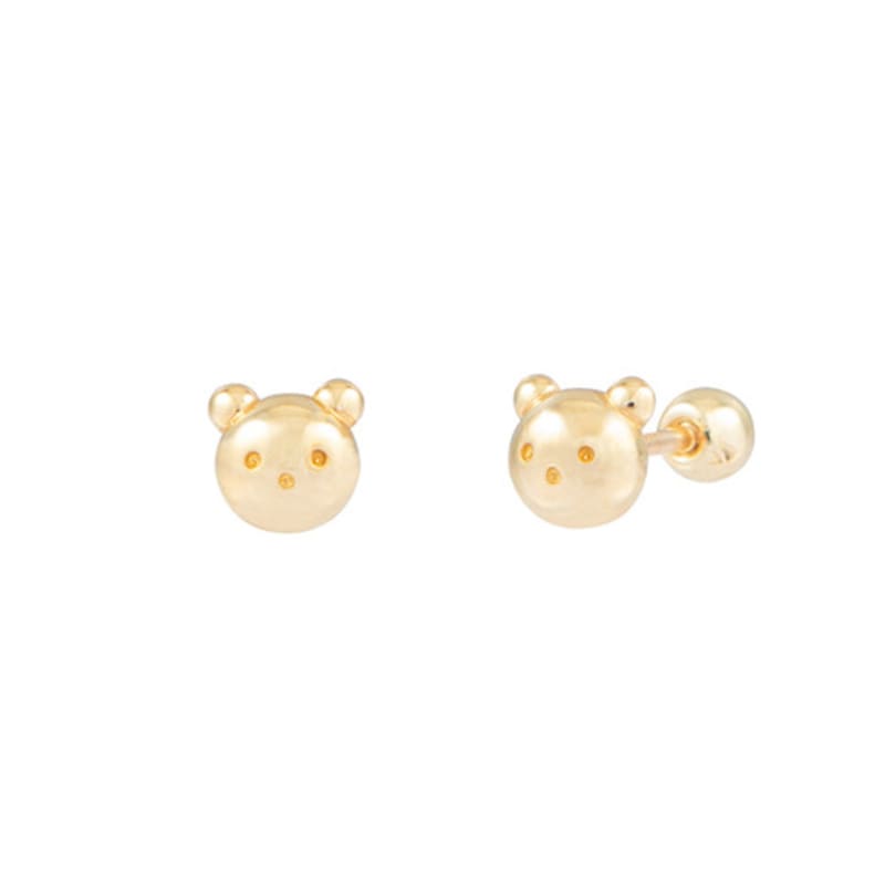 LUNNE 14k Round Bear Piercing (14k Gold) C15