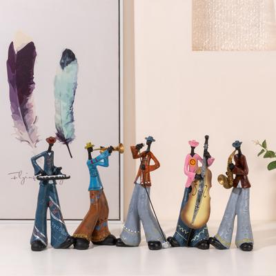 Decorare creativă a trupei americane, model de instrument muzical, camera de zi, verandă, studiu, artă și meșteșuguri nordice, statuie, sculptură acasă
