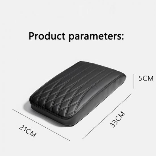 Durable Comfy Car Armrest Pad Center Console Box Cover Protector Leather/Sponge