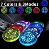 2PCS LED Car Cup Holder Lights, Light up Car Coasters for Cup Holders 7 Color-Changing Light Up Cup Holder ert Coasters, Waterproof Car Accessories