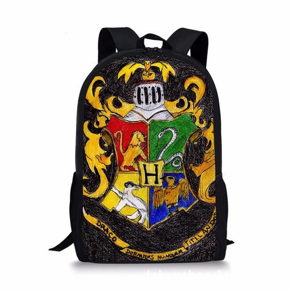 Harry Potter Student Backpack With Large Capacity Nylon Bookbag For Daily Use