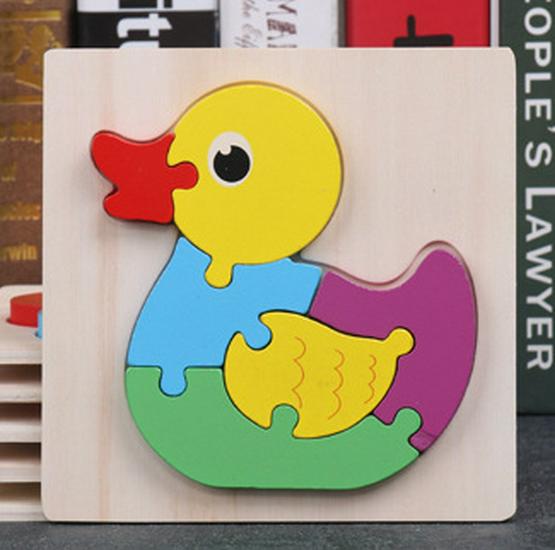 Wooden 3D Puzzle for Toddlers (1-3 Years) - Early Education & Intellectual Development Toy for Boys and Girls