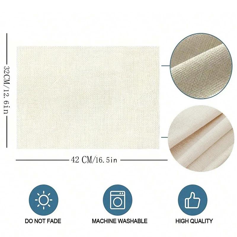 4/6/8Pcs Watercolor flower Placemats Linen Placemat  32*42CM Linen Seasonal Table Mats for Party Kitchen Wedding Dining Decor