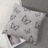 Monochrome Butterfly Square Jacquard Pillow Cover for Sofa Office Waist Cushion Cover Home Decorative Pillowcase