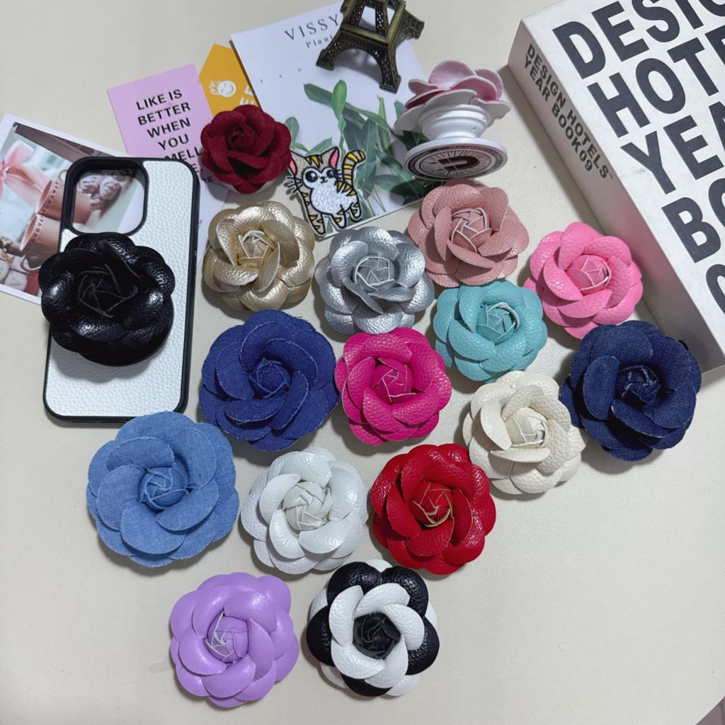 Cute 3D flower Magnetic suction bracket Foldable Griptok Phone Holder for IPhone Samsung Support Socket Pocket Grip Stand Bracke