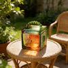 Artistic Square Candies Holder Clear Glass Featuring Intricate Embossed Detail Household Storage Jar