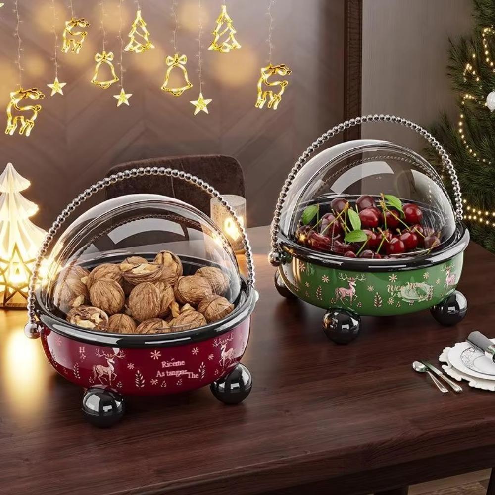 Flip Cover Table Fruit Tray High Feet Snack Tray Kitchen Tableware Fruit Bowl  Living Room