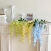3 Forks Design Artificial Wisteria 93CM Length Wisteria Flowers Fake Silk Flower  Wall Decoration