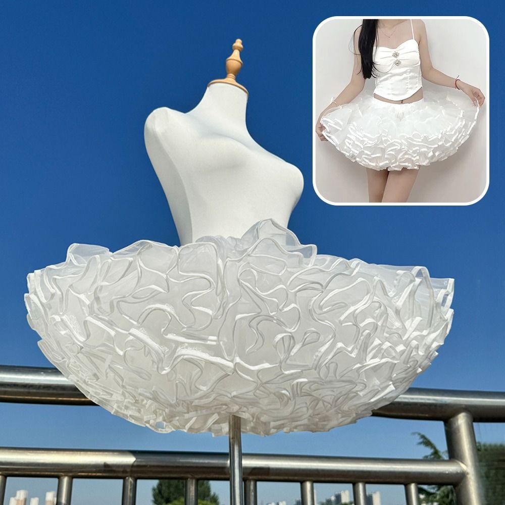 Jupon sans cerceau Crinoline Robe de bal blanche Jupes jupon Jupon de mode Robe de mariée