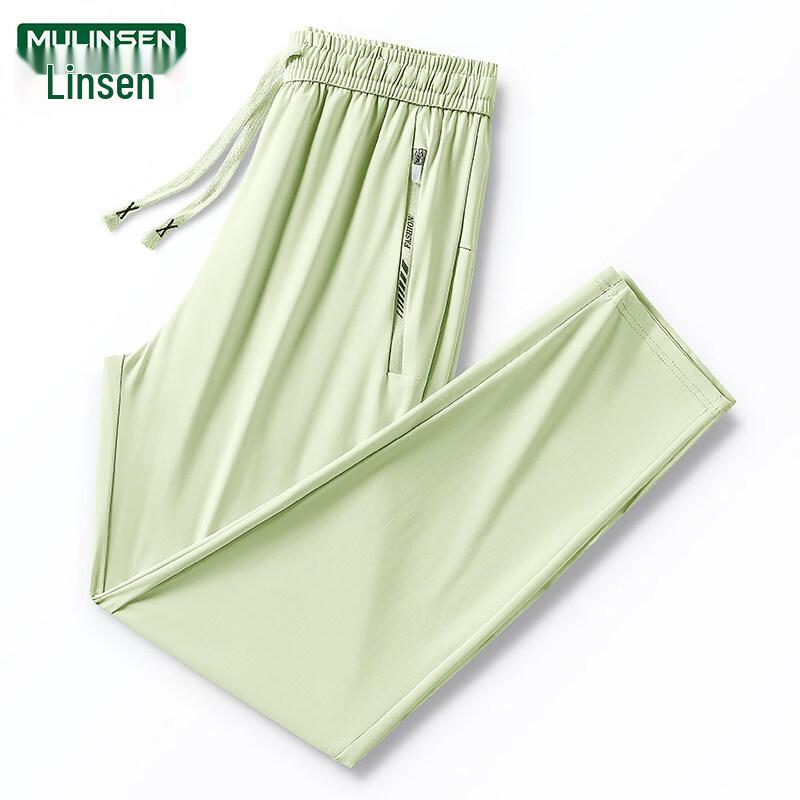MULINSEN Women s Loose Fit Ice Silk Quick-Drying Cropped Pants 2XL весной зеленый