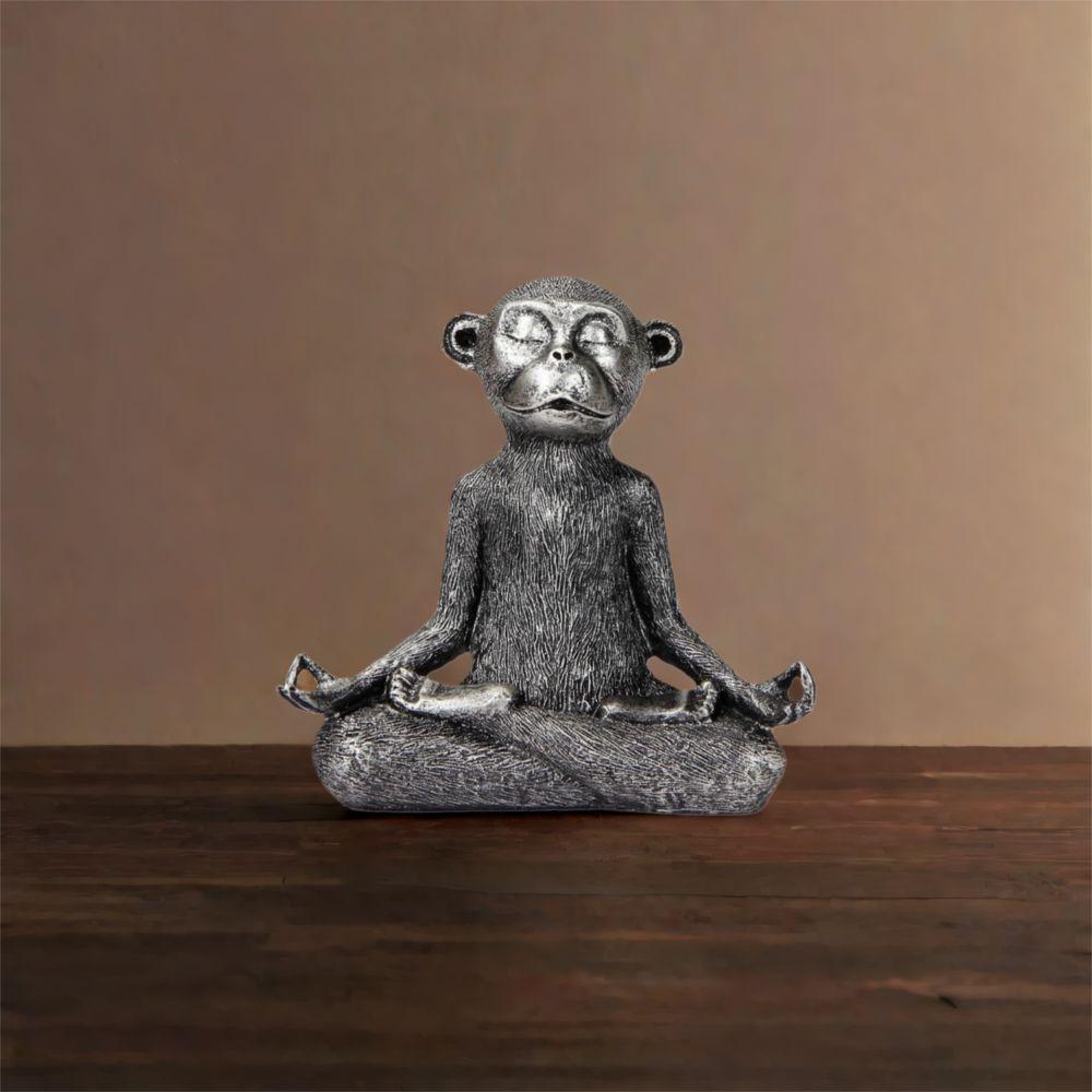 Resin Monkey Figurine Modern Animal Miniatures Sculpture Home Decoration Monkey Statue Entrance