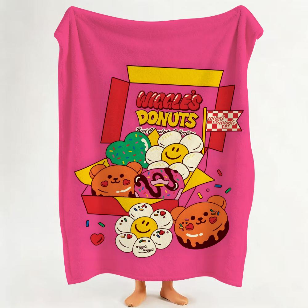music W Wiggle W Wiggle Throw Flannel Throw Blanket Suitable for Sofa Living Room Bedroom 75cmx90cm
