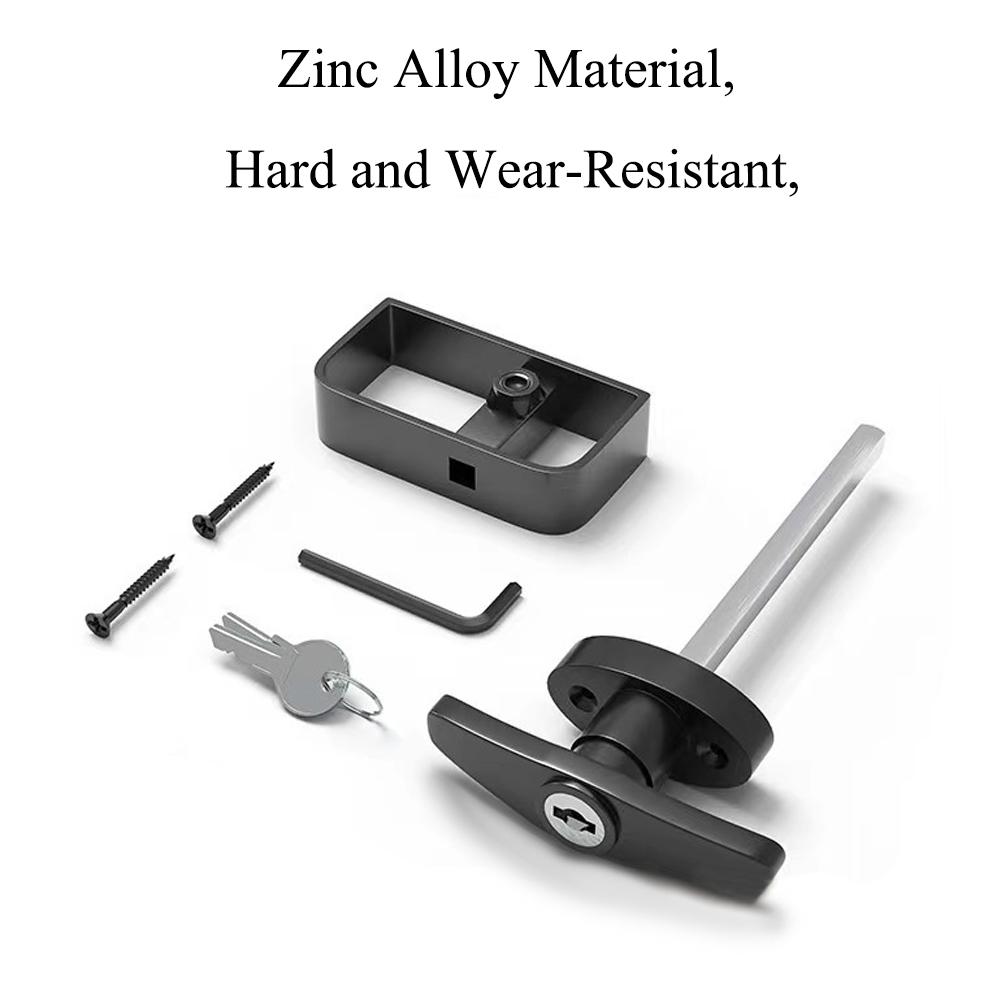 1pc T-Shaped Handle Lock Garage Lock Door Handle Zinc Alloy Anti-theft Lock T Handle Rear Campervan Door Lock Furniture Hardware