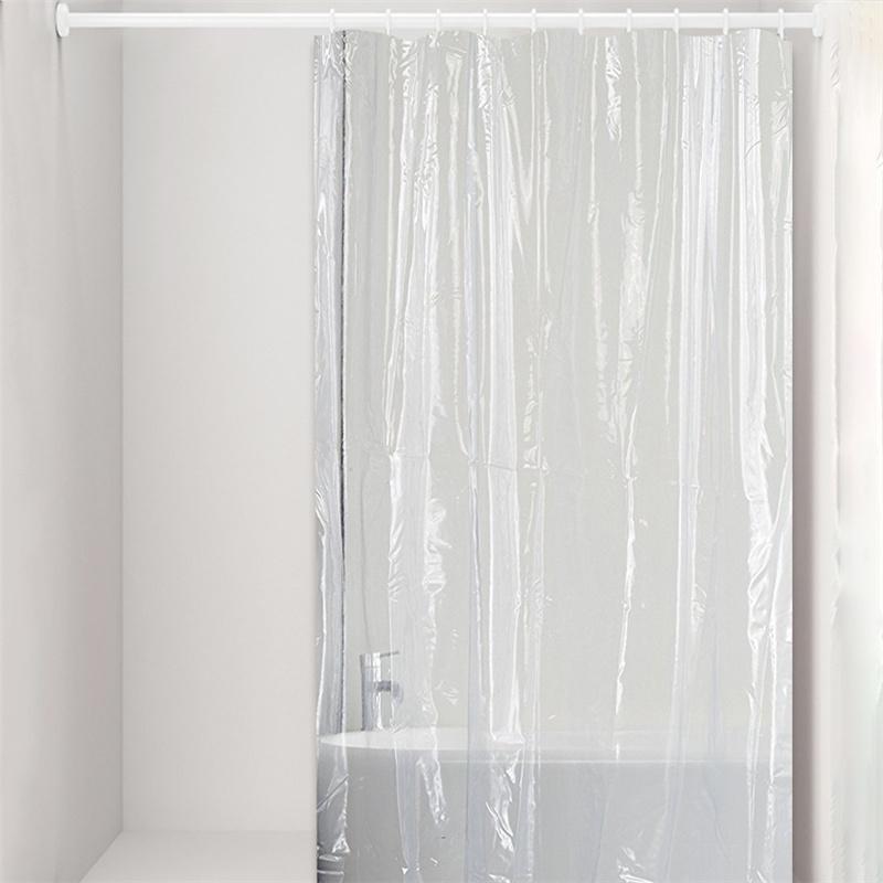 Einfacher transparenter PEVA-Duschvorhang, verdickter wasserdichter, schimmelresistenter Badezimmer-Badezimmer-Trennwand-Universalvorhang