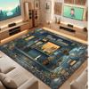 Decorative Artwork Theme Crystal Velvet Floor Rug Personalized Custom Name Text Warm Carpet Home Decoration
