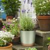 Flower Pot Straight Resin Round Flower Pot Balcony Vegetable  Flower Potted Flower Pot With Tray