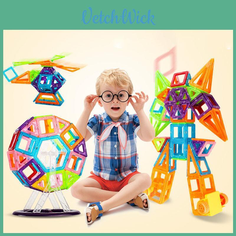 Multicolor Magnetic Building Blocks With Good Abrasion Resistance For Creative Kids