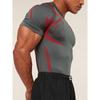 New Sports Printed Short Sleeved Seamless Design Shirt, Fitness T-shirt Suitable for Gym Running Muscles