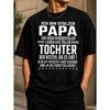 Men'S T-Shirts T-Shirt with German Text I Am a Proud Dad of a Wonderful Daughter - I Am Proud Black