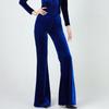 Women's Elegant Gold Velvet Slimming Practice Set for Autumn/Winter