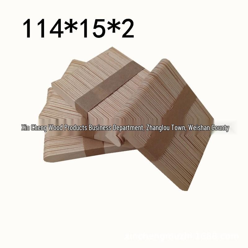 

114x15x2mm Colored Wooden Ice Cream Stick - Wide Ice Pop Stick/Tongue Depressor, Custom Logo Possible. 114*15*2mm